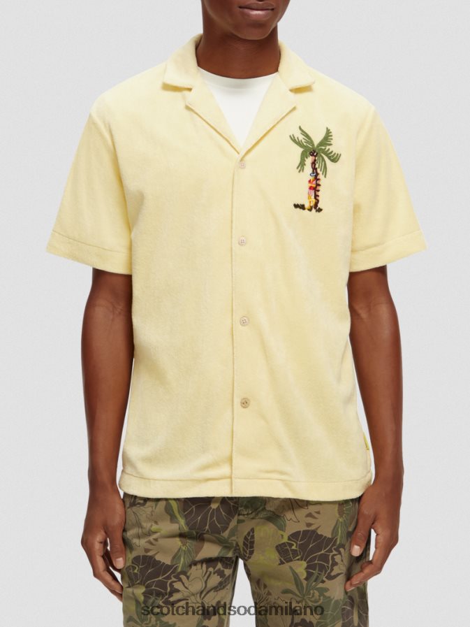 banana vestiario uomini camicia da campo in spugna ricamata Scotch & Soda 2ZN40L297