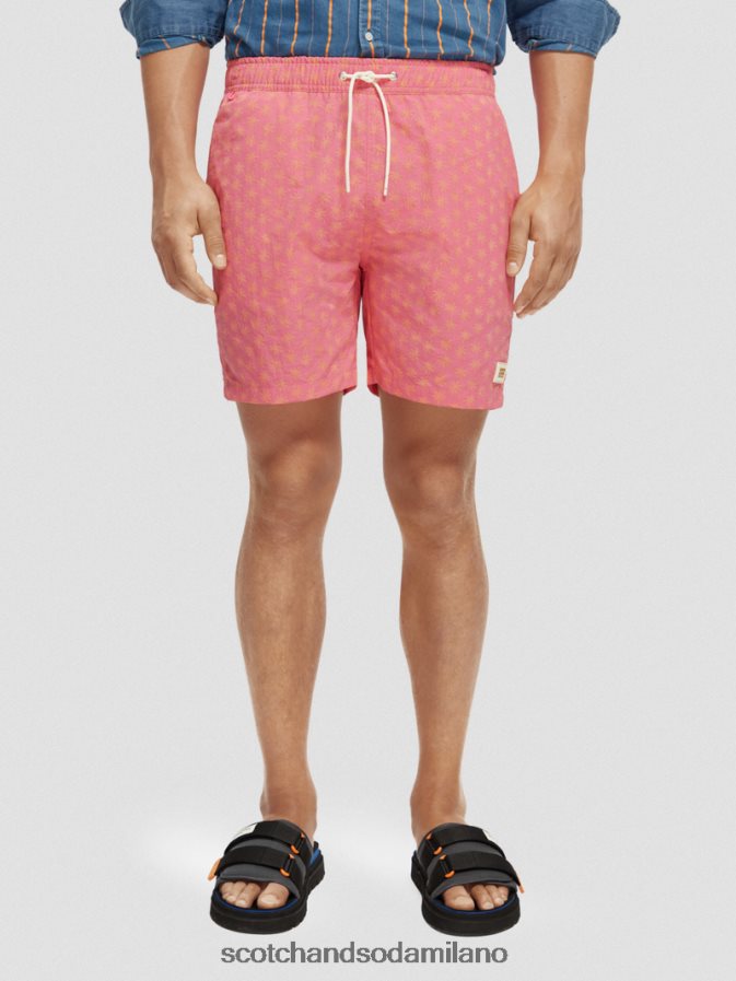 foglia di cera di fenicottero aop vestiario uomini short da bagno stampato di media lunghezza Scotch & Soda 2ZN40L671